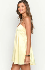 Hailee Yellow Mini Dress