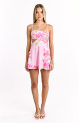 Josie Pink Floral Mini Dress